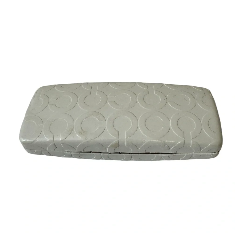 Coach Embossed Hard‎ Glasses Case in Putty